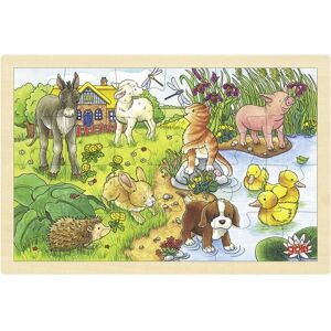 Goki 57890 Puzzle en Bois avec Animaux Bébé - Puzzle Goki 57890 Puzzle en Bois avec Animaux Bébé - Puzzle