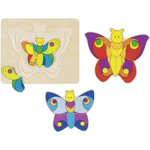 Goki 57899 Vlinderpuzzel - 11 stuks, Hout, 3 lagen Goki 57899 Vlinderpuzzel - 11 stuks, Hout, 3 lagen