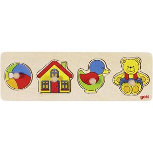 Goki 57998 Wooden Puzzle - 4 Pieces for Kids Goki 57998 Wooden Puzzle - 4 Pieces for Kids