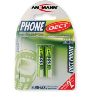 Ansmann HR03 Oplaadbare AAA-batterij - Micro NiMH voor draadloze telefoons Ansmann HR03 Oplaadbare AAA-batterij - Micro NiMH voor draadloze telefoons