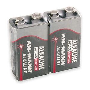 Ansmann 6LR61 Rode Batterij - 9V alkaline, verpakking van 2 Ansmann 6LR61 Rode Batterij - 9V alkaline, verpakking van 2