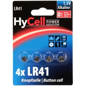 Piles alcalines HyCell LR41 - Pack de 4 - Publicité Piles alcalines HyCell LR41 - Pack de 4 - Publicité