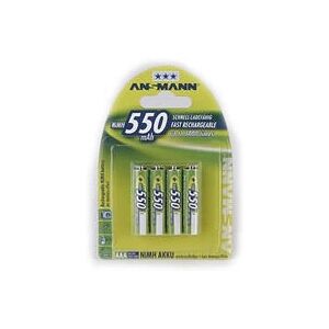 Piles Rechargeables AAA MaxE d'Ansmann - 550mAh - Pack de 4 - Publicité Piles Rechargeables AAA MaxE d'Ansmann - 550mAh - Pack de 4 - Publicité