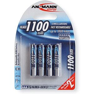 Ansmann MaxE HR03 Wiederaufladbare AAA Batterie - 1100mAh - Hohe Kapazität Ansmann MaxE HR03 Wiederaufladbare AAA Batterie - 1100mAh - Hohe Kapazität