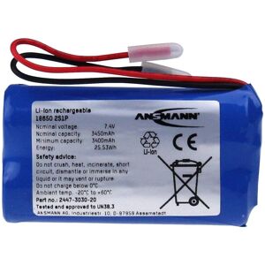 Groupe de Batteries Lithium-Ion Ansmann Modèle 2447-3030-20 - 7.27V 3500mAh - Publicité Groupe de Batteries Lithium-Ion Ansmann Modèle 2447-3030-20 - 7.27V 3500mAh - Publicité