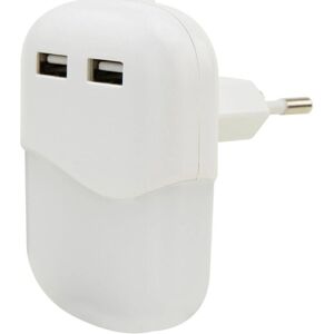 Modell Ansmann NL15AC med 2 USB vägglampa Modell Ansmann NL15AC med 2 USB vägglampa