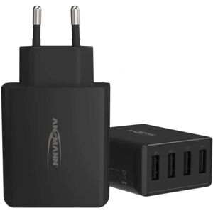 Ansmann HC430 USB Oplader - 4 Poorten, 30W, Zwart Ansmann HC430 USB Oplader - 4 Poorten, 30W, Zwart