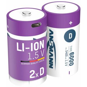 Ansmann wiederaufladbare Mono D Lithium-Ion Batterie - 6000 mAh Ansmann wiederaufladbare Mono D Lithium-Ion Batterie - 6000 mAh