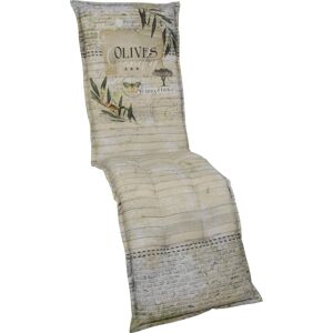 GO-DE Gartenauflage - 170 x 50 x 7 cm - Grün-Beige Modisches Sitzkissen GO-DE Gartenauflage - 170 x 50 x 7 cm - Grün-Beige Modisches Sitzkissen