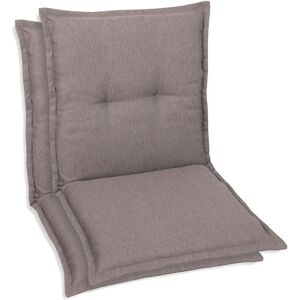 GO-DE Taupe Polyester Tuinstoelkussens - Set van 2 GO-DE Taupe Polyester Tuinstoelkussens - Set van 2