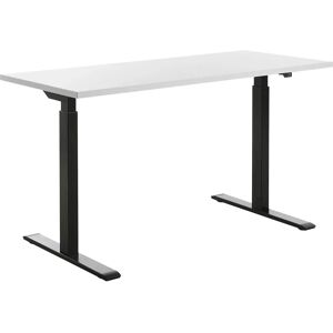 Topstar Escritorio ajustable eléctrico - 1400x600mm, Blanco, Marco negro Topstar Escritorio ajustable eléctrico - 1400x600mm, Blanco, Marco negro