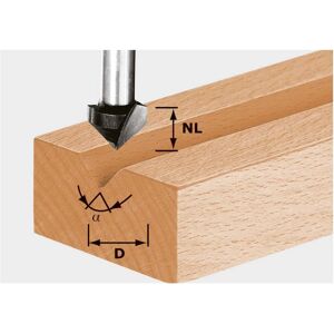 Festool D14/7/90° Frez - V-groove - Twarde drewno Festool D14/7/90° Frez - V-groove - Twarde drewno