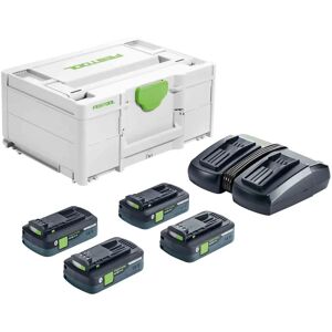 Ensemble d’énergie Festool SYS 18V 4x4,0 - Jeu de batteries et chargeur Ensemble d’énergie Festool SYS 18V 4x4,0 - Jeu de batteries et chargeur