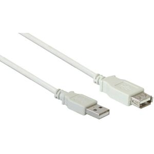 Alcasa 2511-OF2 Câble USB - Blanc - Extension USB 2.0 1,8m Alcasa 2511-OF2 Câble USB - Blanc - Extension USB 2.0 1,8m