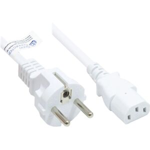 Alcasa P0030-W018 Câble électrique - Prise E+F CEE7/7, Blanc, 1.8m Alcasa P0030-W018 Câble électrique - Prise E+F CEE7/7, Blanc, 1.8m