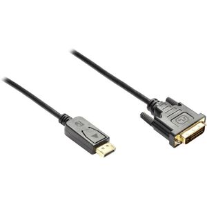Adaptador DisplayPort a DVI Alcasa - 3m Negro Adaptador DisplayPort a DVI Alcasa - 3m Negro
