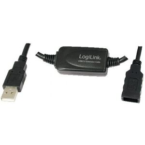 LogiLink 10m USB - USB 2.0 M/F USB cable USB A - Black LogiLink 10m USB - USB 2.0 M/F USB cable USB A - Black