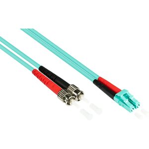 Alcasa OM3 Fiber Optic Cable - 5m Duplex LC-ST - Blue Alcasa OM3 Fiber Optic Cable - 5m Duplex LC-ST - Blue