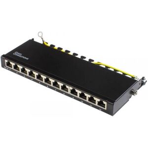 Alcasa GC-N0115 Patchpanel - 12 Ports - Schwarz Alcasa GC-N0115 Patchpanel - 12 Ports - Schwarz