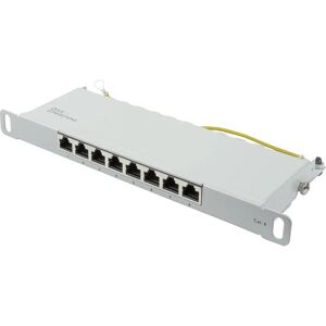 Alcasa GC-N0123 Patch Panel - 8-Port Cat6 0.5U Steel Alcasa GC-N0123 Patch Panel - 8-Port Cat6 0.5U Steel