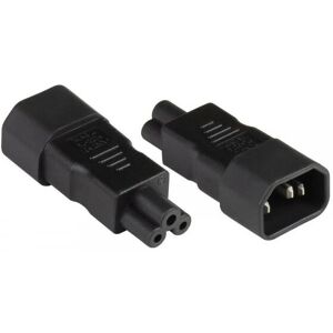 Alcasa PA-1405S Power Plug Adapter - IEC C14 to C5 - Black Alcasa PA-1405S Power Plug Adapter - IEC C14 to C5 - Black