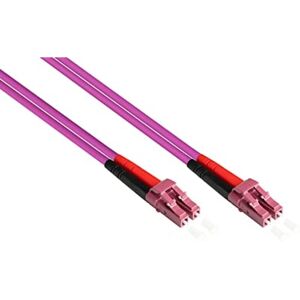 Alcasa 15m LC/LC Fiber Optic Violet Cable - Multimode OM4 Alcasa 15m LC/LC Fiber Optic Violet Cable - Multimode OM4