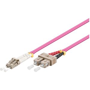 Alcasa 20m Fiber Optic Cable OM4 LC to SC Violet Alcasa 20m Fiber Optic Cable OM4 LC to SC Violet