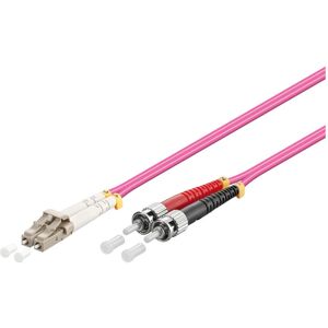 Alcasa 20m OM4 LC-ST fiber optic cable - Multimode Violet Alcasa 20m OM4 LC-ST fiber optic cable - Multimode Violet