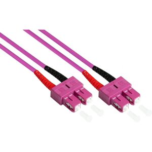 Alcasa 2m Violet Fiber Optic Cable - SC/SC Duplex OM4 Alcasa 2m Violet Fiber Optic Cable - SC/SC Duplex OM4