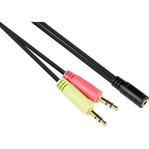 Câble audio stéréo Alcasa AD-HS04 - 0,2m - Noir Câble audio stéréo Alcasa AD-HS04 - 0,2m - Noir