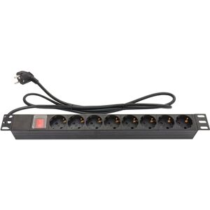 Alcasa GC-N0076 Power Extension - 8 Outlets - Indoor Black Alcasa GC-N0076 Power Extension - 8 Outlets - Indoor Black