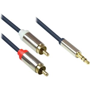 Good Connections Dunkelblaue 3,5 mm auf RCA Stereo-Audiokabel - 1m Good Connections Dunkelblaue 3,5 mm auf RCA Stereo-Audiokabel - 1m