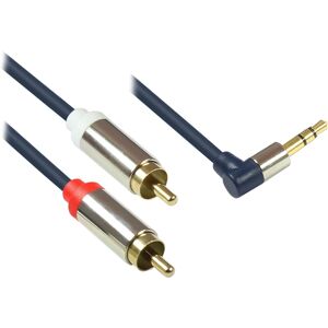 Alcasa GC-M0063 Modrý audio kabel - 3,5mm na 2x RCA, 1m Alcasa GC-M0063 Modrý audio kabel - 3,5mm na 2x RCA, 1m
