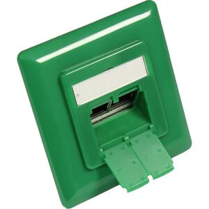 Alcasa GC-N0051G - Shielded CAT.6a Network Socket, Green Alcasa GC-N0051G - Shielded CAT.6a Network Socket, Green
