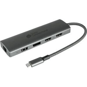 Hub USB-C GoodConnections 10 Ports 4K HDMI DisplayPort RJ45 Lecteur de Cartes Anthracite - Concentrateur USB Hub USB-C GoodConnections 10 Ports 4K HDMI DisplayPort RJ45 Lecteur de Cartes Anthracite - Concentrateur USB