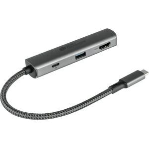 Good Connections USB Hub - 3 Ports - HDMI, USB-C, USB 3.0 - Anthracite - USB Hub for Office & Travel Good Connections USB Hub - 3 Ports - HDMI, USB-C, USB 3.0 - Anthracite - USB Hub for Office & Travel