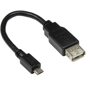 Cavo USB Alcasa 2511-OTG Micro-USB B a USB A - 0,1m Cavo USB Alcasa 2511-OTG Micro-USB B a USB A - 0,1m