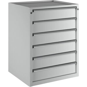 ANKE Hellgrauer Stahl Aktenschrank - 6 Schubladen Industriell Lagerung ANKE Hellgrauer Stahl Aktenschrank - 6 Schubladen Industriell Lagerung
