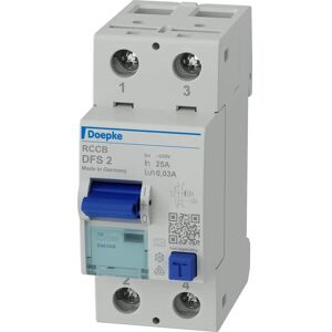 Doepke DFS2 025-2/0.03-A 2-Pole Residual Current Device - Electrical Safety Switch Doepke DFS2 025-2/0.03-A 2-Pole Residual Current Device - Electrical Safety Switch