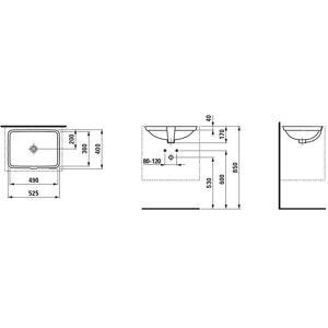 Lavabo empotrado blanco Laufen Pro S 525x400mm - Fregadero Lavabo empotrado blanco Laufen Pro S 525x400mm - Fregadero