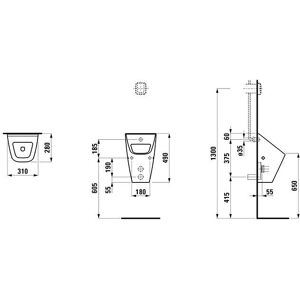 LAUFEN Vila Urinal Alb pentru Perete - WC LAUFEN Vila Urinal Alb pentru Perete - WC