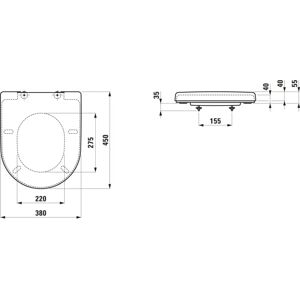 Laufen Pro WC-Sitz - Abnehmbar, Mit Absenkautomatik, Pergamon Laufen Pro WC-Sitz - Abnehmbar, Mit Absenkautomatik, Pergamon