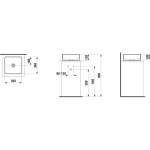 Lavabo carré Living Square - Céramique, Blanc, 36x36cm - Publicité Lavabo carré Living Square - Céramique, Blanc, 36x36cm - Publicité