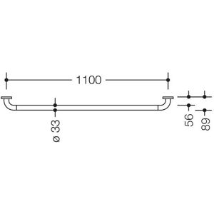 Hewi Serie 801 Barra de Apoyo Negra 1100mm Hewi Serie 801 Barra de Apoyo Negra 1100mm