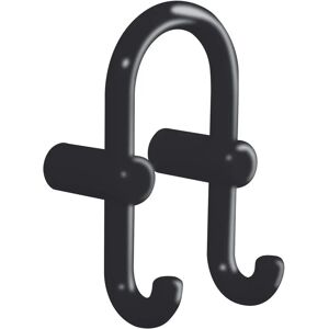 Hewi 801 Garderoben-Doppelhaken - Tiefschwarz - 90mm breit Hewi 801 Garderoben-Doppelhaken - Tiefschwarz - 90mm breit