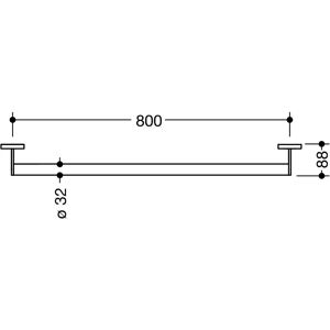 HEWI System 900 Haltegriff Edelstahl verchromt 800mm HEWI System 900 Haltegriff Edelstahl verchromt 800mm