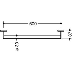 HEWI System 900 Beugel - RVS Verchroomd - 600mm HEWI System 900 Beugel - RVS Verchroomd - 600mm