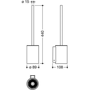 Hewi System 900 Edelstahl Wand-WC-Bürstengarnitur - WC-Reinigungspaket Hewi System 900 Edelstahl Wand-WC-Bürstengarnitur - WC-Reinigungspaket