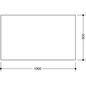 HEWI 950.01.12205 Rechteckspiegel - Splitterschutz - 60x100cm HEWI 950.01.12205 Rechteckspiegel - Splitterschutz - 60x100cm