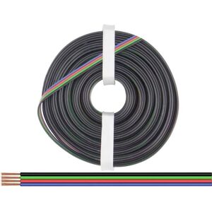 Donau Elektronik 450-010 Flat Cable 4x0.50mm² Black, Green, Red, Blue - Cable Donau Elektronik 450-010 Flat Cable 4x0.50mm² Black, Green, Red, Blue - Cable